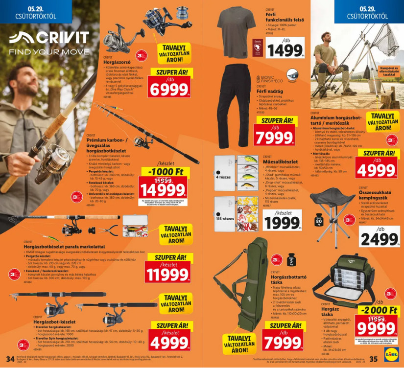 A Lidl horgász akciói. Forrás: akciós kiadvány