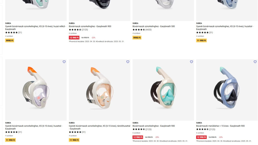 Forrás: Decathlon webshop