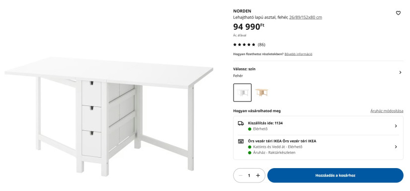 Forrás: IKEA webshop