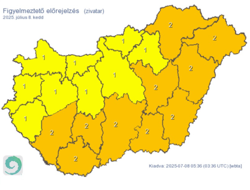 Forrás: HungaroMet