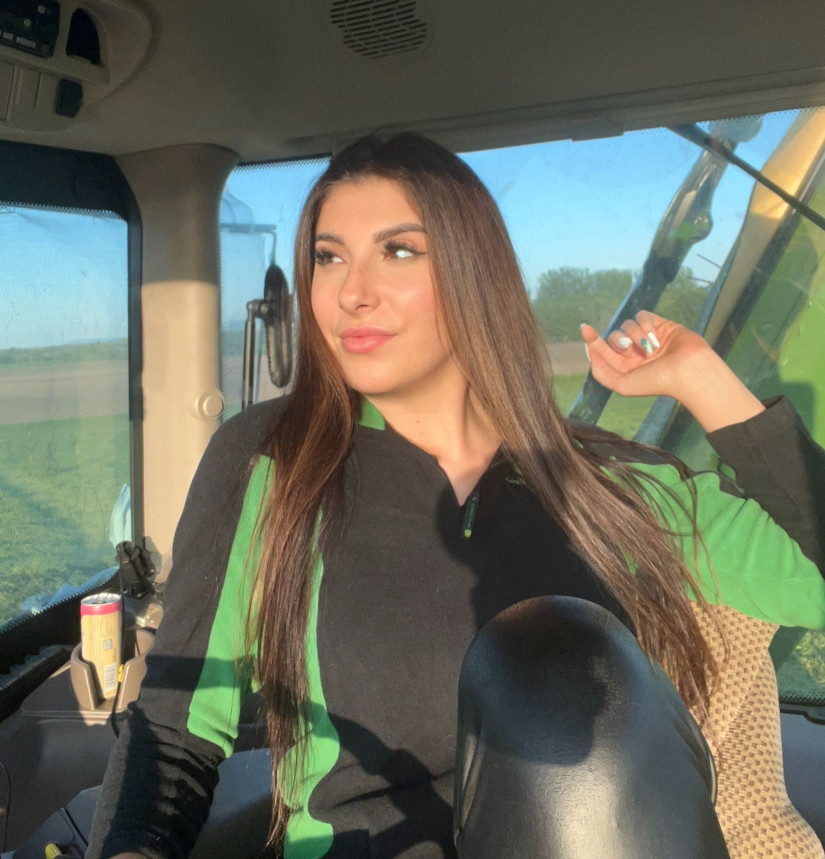 Traktoros selfie Kirával