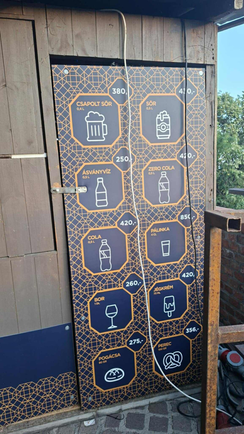 Italok árai a Szent István Napon 2025-ben.