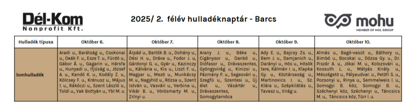 lomtalanítás barcs