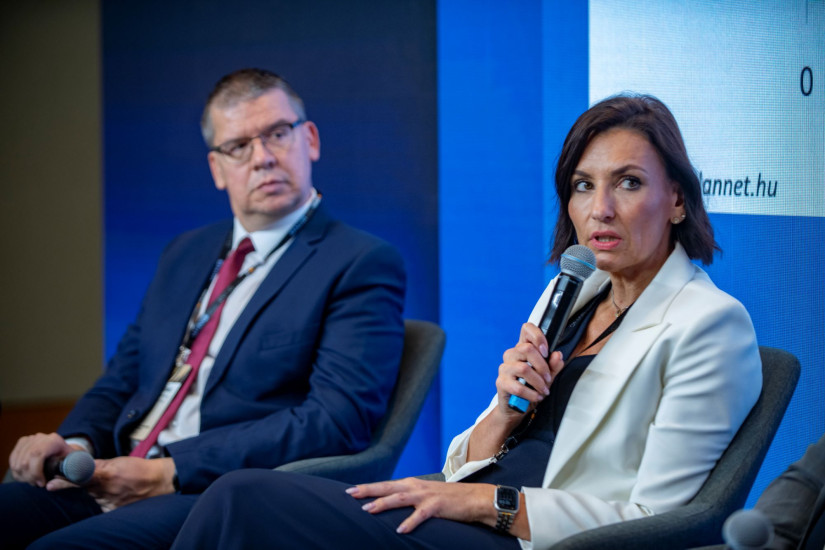 Marossy Virág, a Debreceni Vagyonkezelő Zrt. volt ügyvezető igazgatója a Portfolio Property Investment Forum 2025 konferencián 2025. szeptember 23-án.