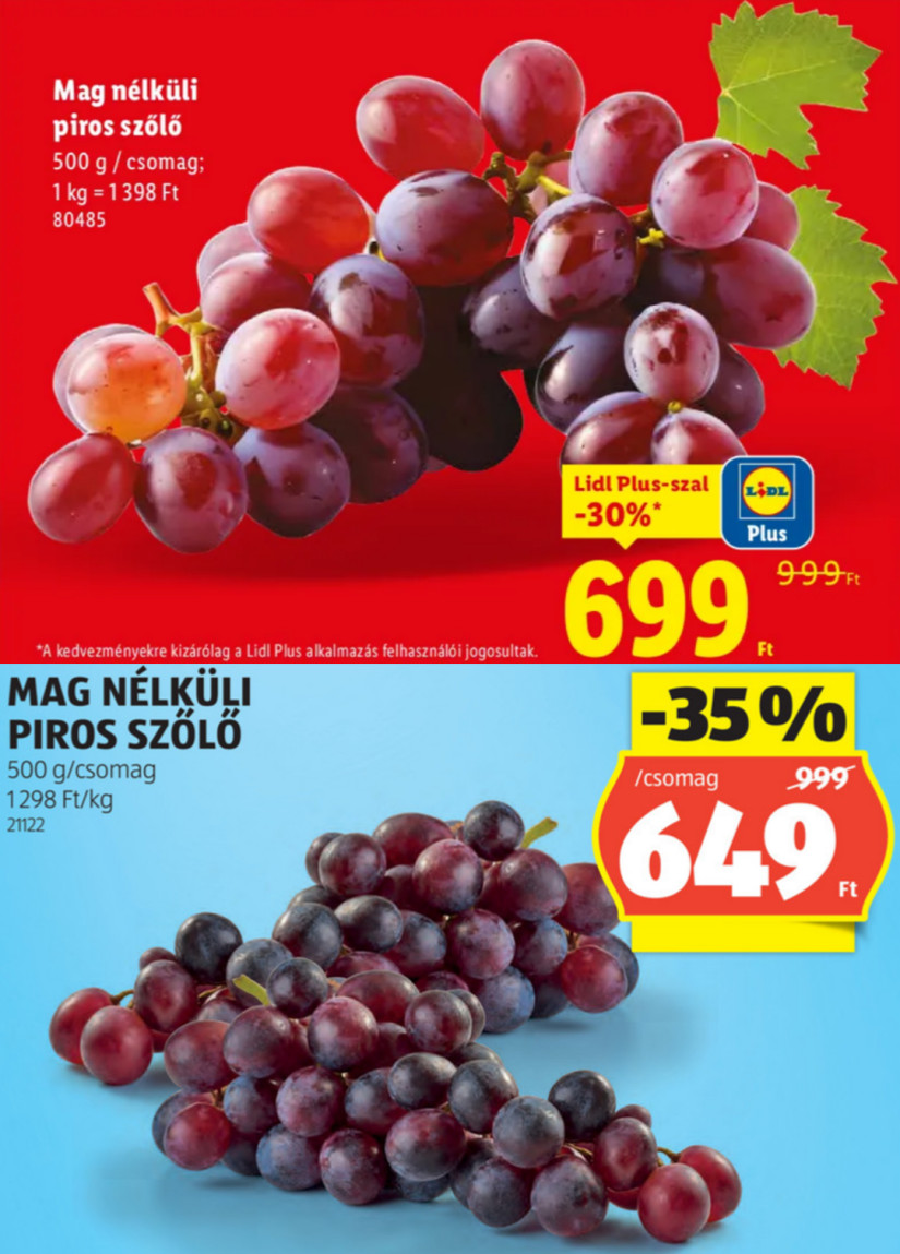 Forrás: Lidl és Aldi akciós újság.