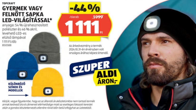 Forrás: Aldi akciós újság