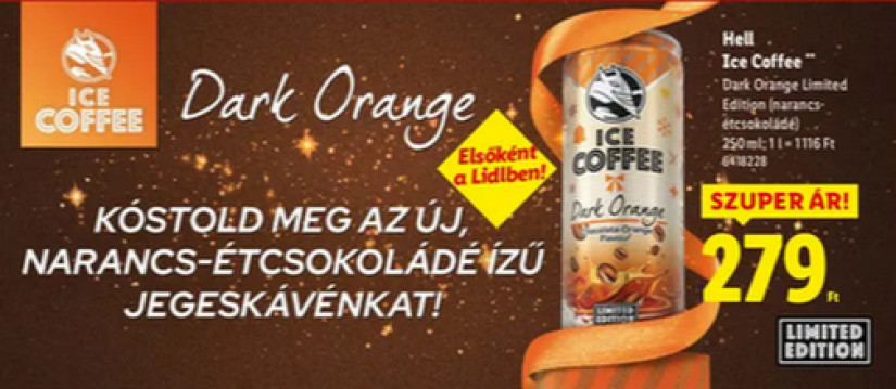 Elsőként a Lidl-ben lesz kapható az új Hell káve. Forrás: akciós újság