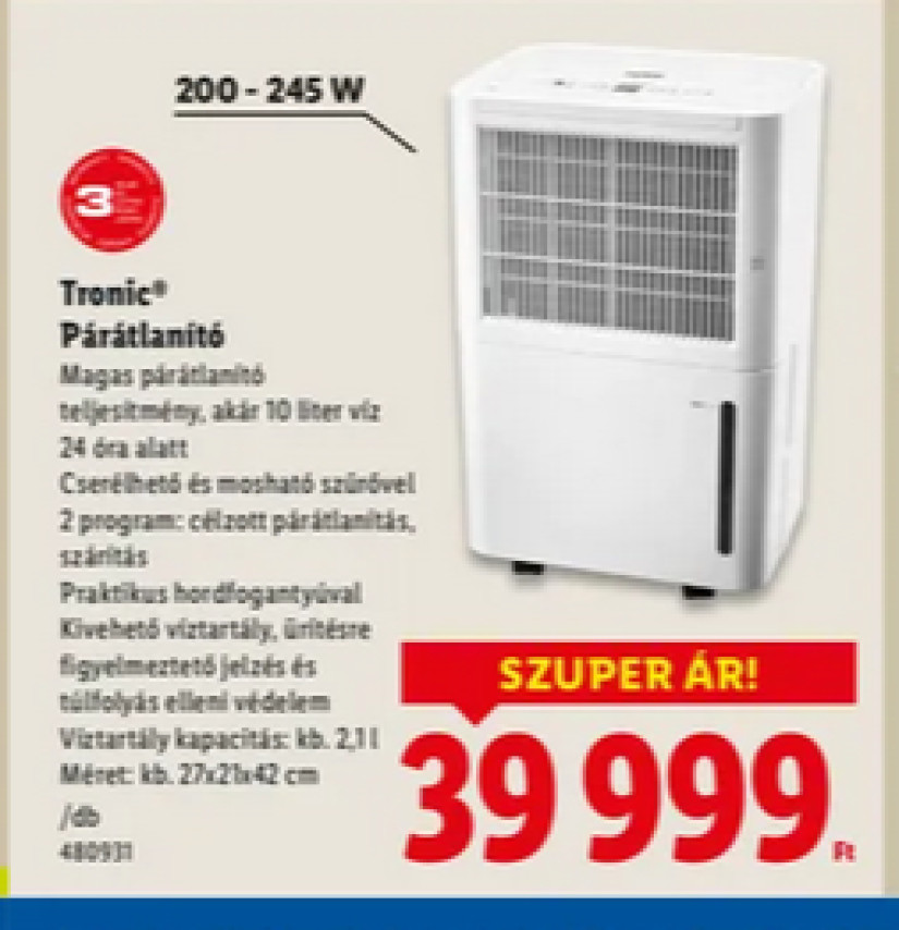 Az akciós párátlanító. Forrás: Lidl akciós kiadvány
