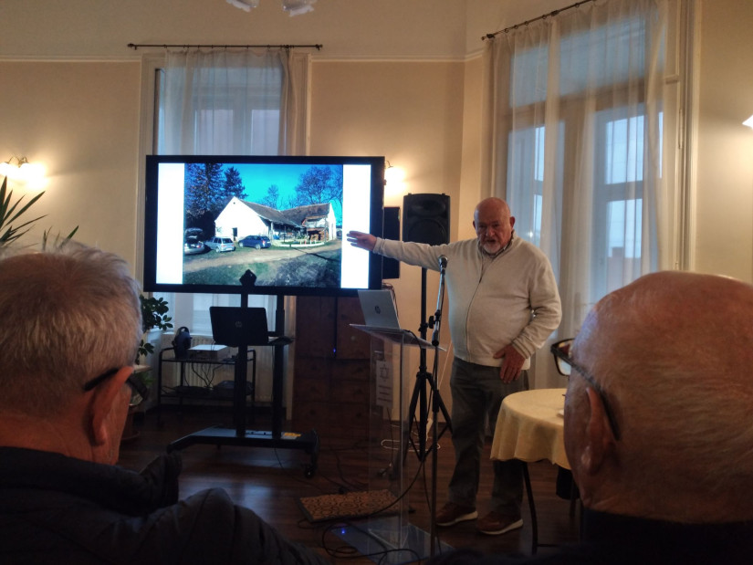 Frisch György, neves hazai holokausztkutató, a minap a Zsidó Szabadegyetemen (Fotó: Pais-H Szilvia)