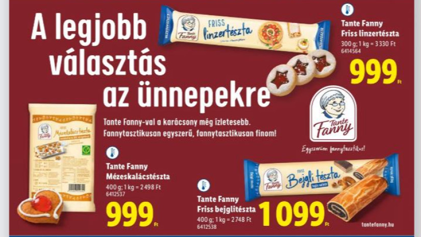 A Lidl akciója. Forrás akciós kiadvány