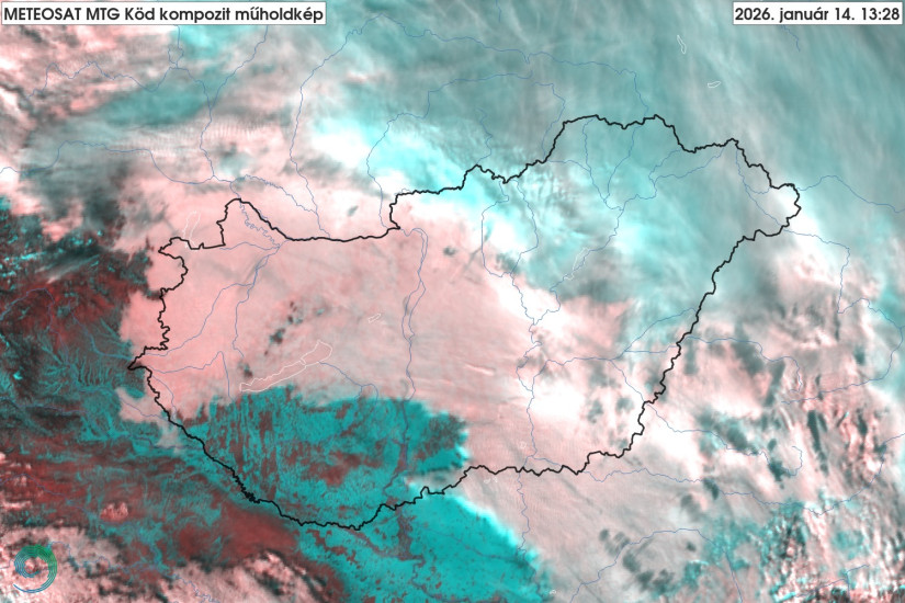 Műholdképek Magyarország felett. Forrás: HungaroMet.