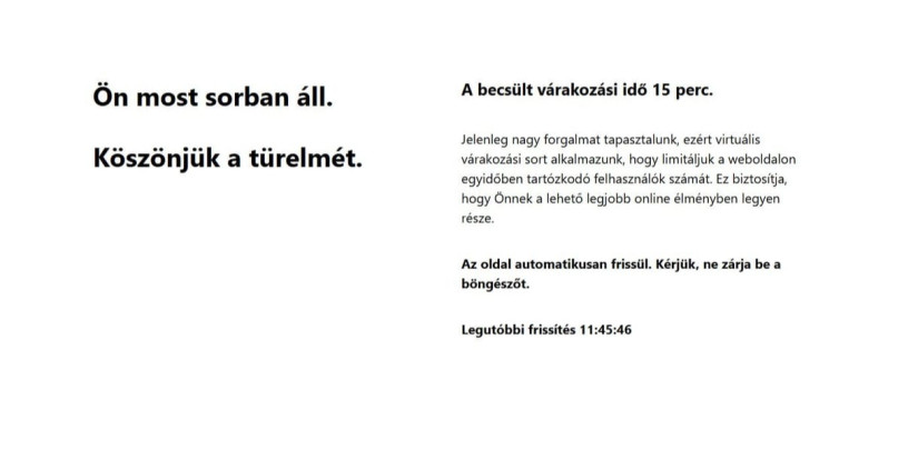 Várakozás az OETP oldalán.