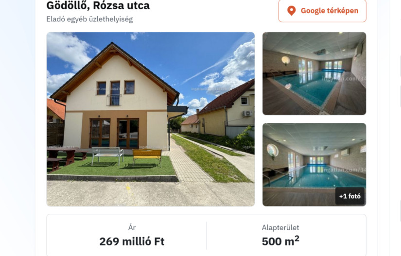 Eladó gödöllői magánuszoda