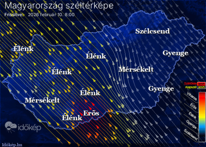 Magyarország széltérképe