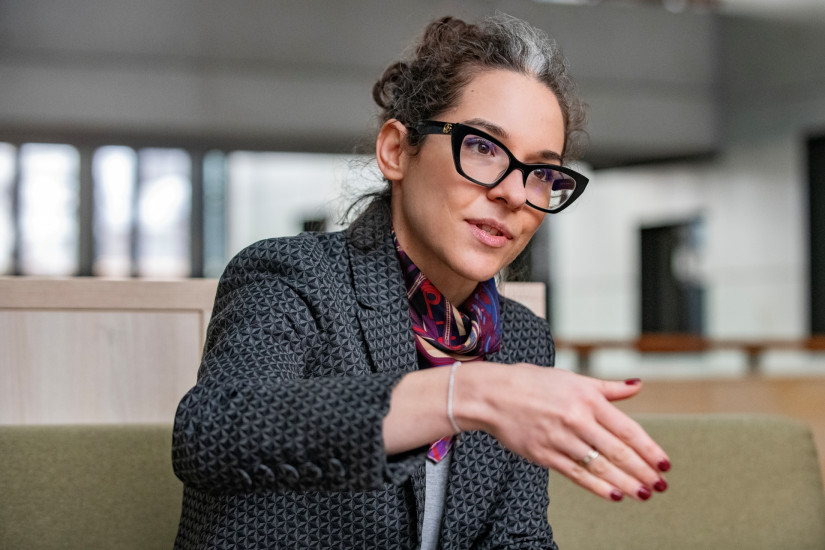 Dobos Emese, a KRTK kutatója. Fotó: Bácsi Róbert László.