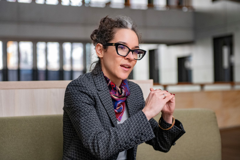 Dobos Emese, a KRTK kutatója. Fotó: Bácsi Róbert László.