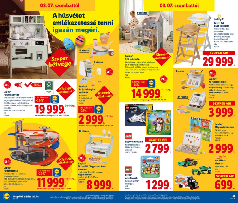 A Lidl húsvétváró játékakciója. Forrás: akciós kiadvány.