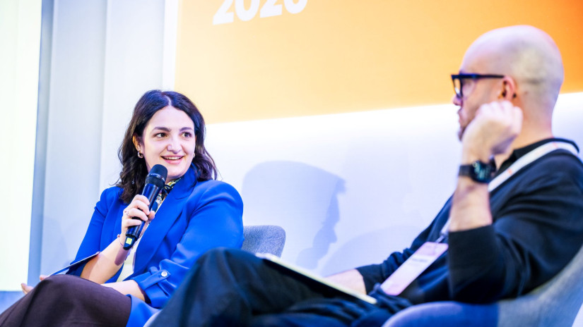 Andorkó Dóra, az Initiative Media stratégiai vezetője a Portfolio Retail Day 2026 konferencián.