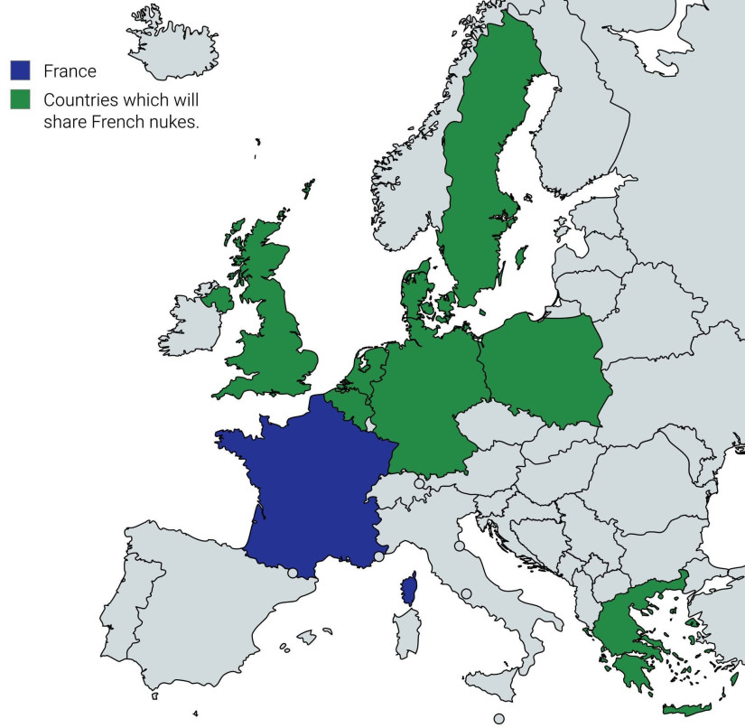 Ezekbe az országokba települhetnek francia nukleáris fegyverek.