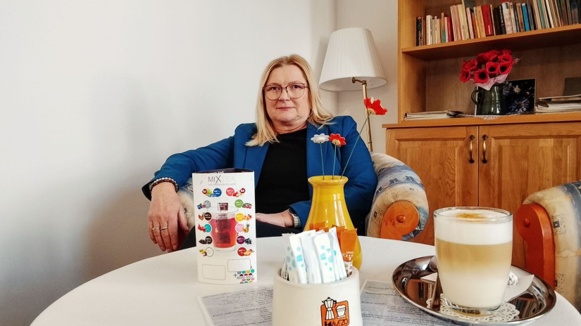 A Kolping Támogató és Foglalkoztató Központ vezetőjével, Pozonec–Csoma Veronikával (Fotó: Pais-H Szilvia)