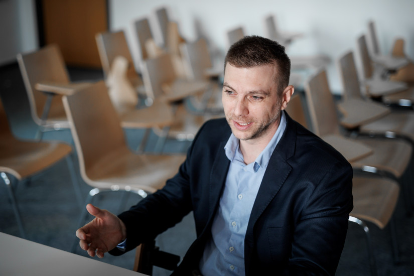 Balogh Áron, Főiskolai Docens, Animáció és Média Design Tanszék - Metropolitan Egyetem. Fotó: Mudra László.