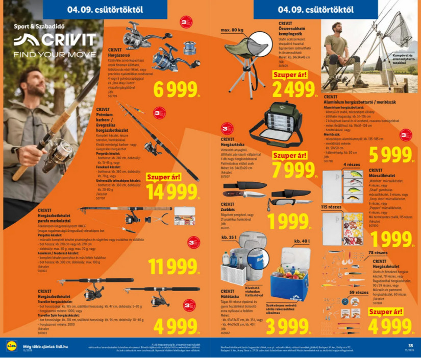 A Lidl horgász-akciója. Forrás: akciós kiadvány