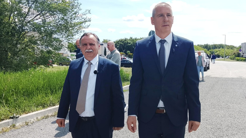 Gajdos László és Nemény András a szombathelyi sajtóbejáráson (Fotó: Pais-H Szilvia)