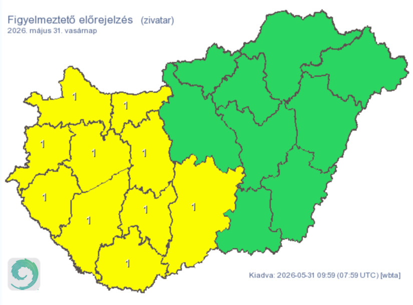 Forrás: Hungaromet