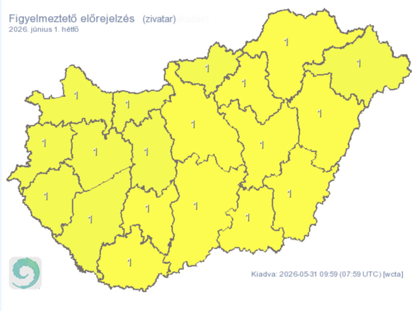 Forrás: Hungaromet