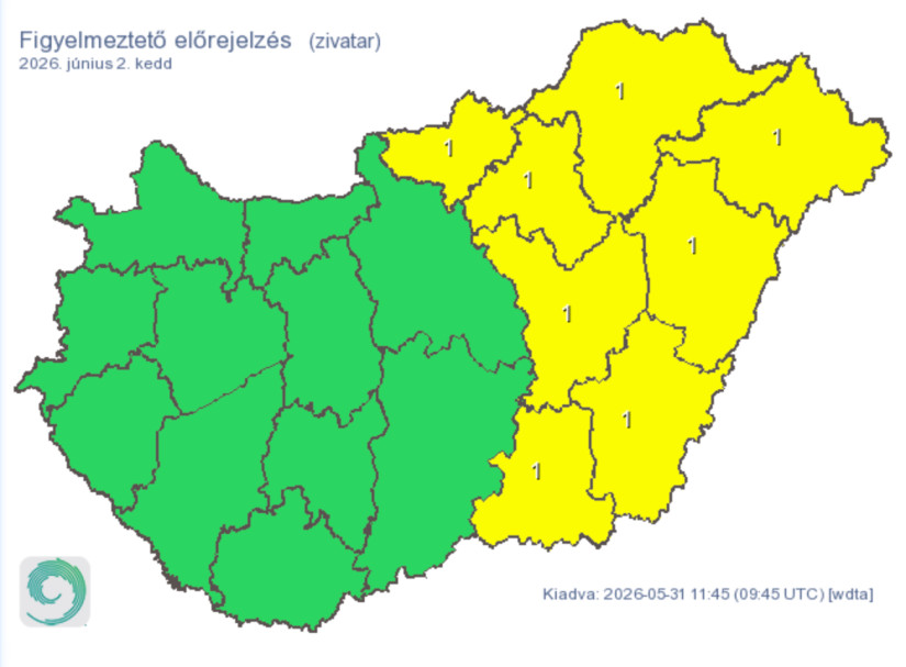 Forrás: Hungaromet