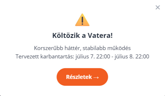Vatera költözés, karbantartás. Forrás: Vatera weboldal