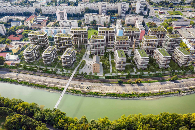 Az új Óbudai-szigetre tervezett gyalogoshíd
Fotó: biggeorgeproperty.hu