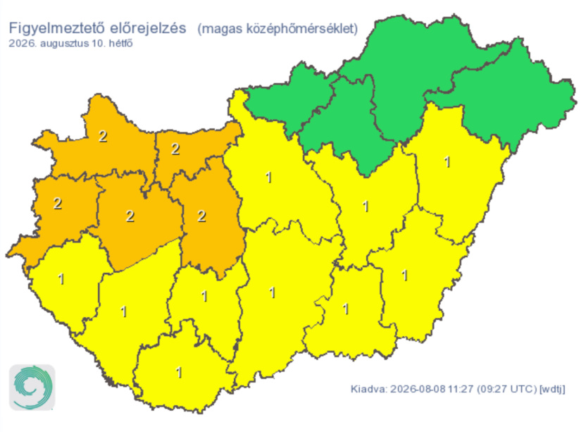 Forrás: HungaroMet