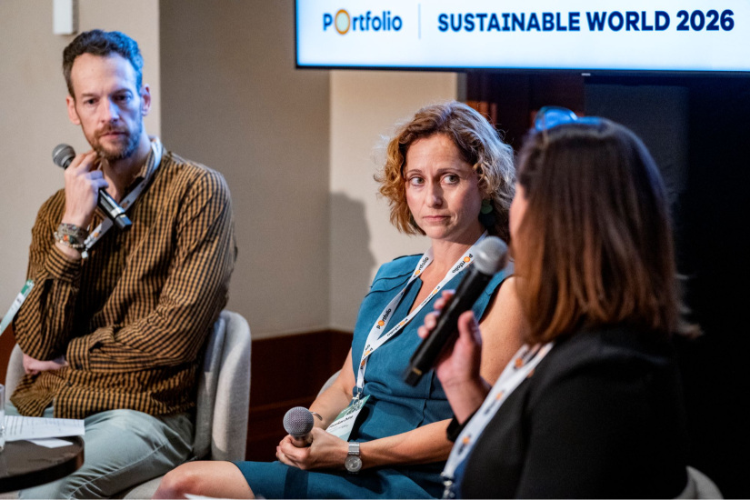 Fazekas Dóra, Cambridge Econometrics Hungary ügyvezető igazgatója a Portfolio Sustainable World 2026 konferencián.