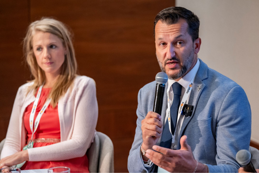 Horváth Bálint, a GVH kommunikációs vezetője a Portfolio Sustainable World 2026 konferencián 2026. szeptember 8-án.