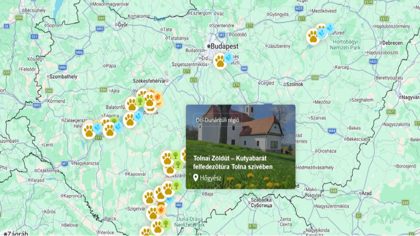 Merre induljunk ősszel? Kutyabarát túrák egyetlen térképen.