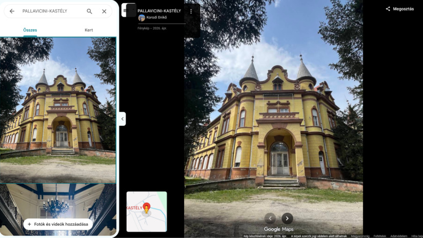 Google-térképen az egykori skót lovagvár stílusú kastély