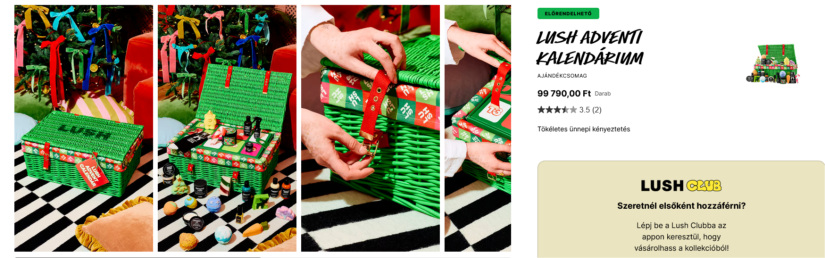Az adventi kalendárium. Forrás: Lush
