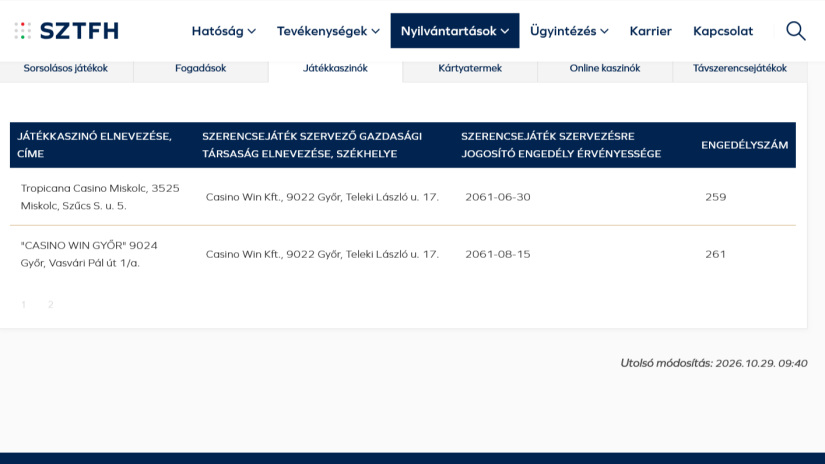 Íme az SZTFH-n megjelent engedély