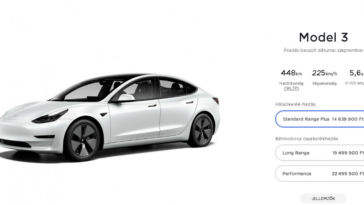 Olcsóbb lett a Tesla Model 3 Magyarországon: ennyivel vágták meg az árat