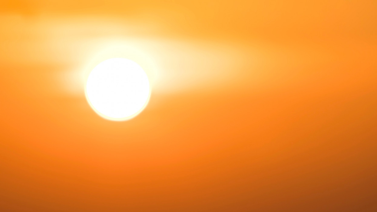 Global warming from the sun and burning, heat wave hot sun, climate change, Heatwave hot sun, makes heat stroke