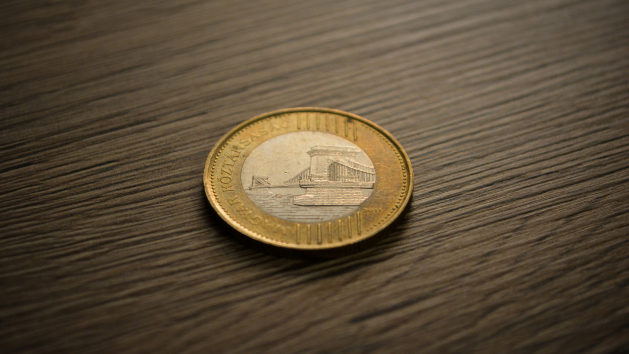 One of the main currency in Hungary, the 200Ft coin.