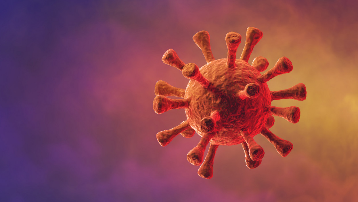 COVI-19 Corona Virus - Microbiology And Virology Concept - 3d rendered image