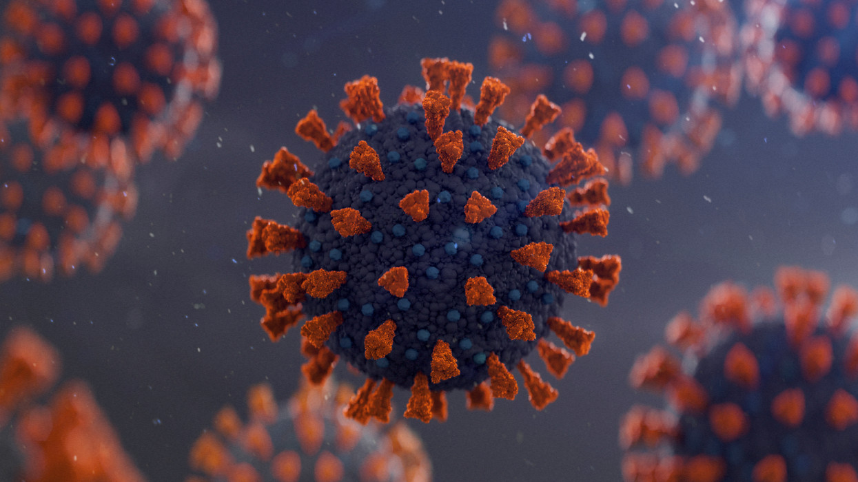 Coronavirus COVID-19 computer generated image.