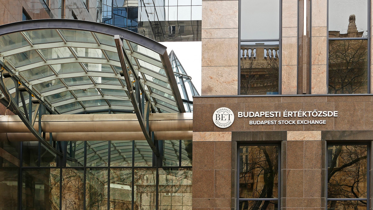 Budapest, Hungary - March 24. 2018: BSE is the second largest stock exchange in Central and Eastern Europe by market capitalization and liquidity. Budapest Stock Exchange is situated in an office building in the 5th district, in the center of Budapest.