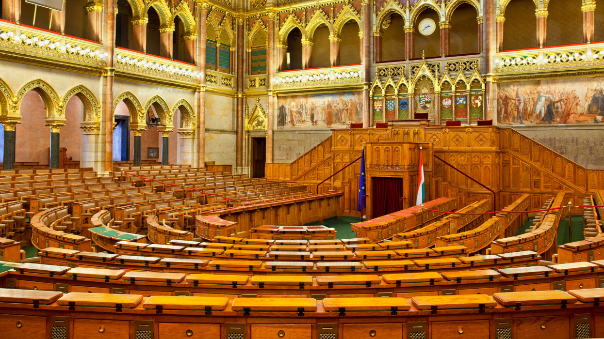 Interior of Hungarian Parliament Building.