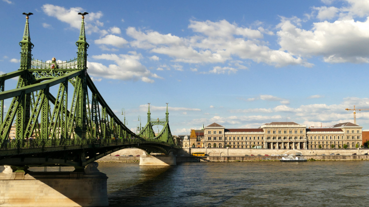 Liberty bridge is one of the historic bridges in Budapest