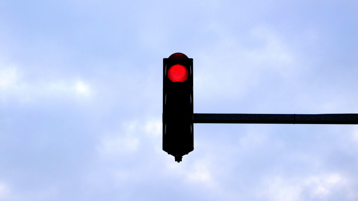 Red traffic light.