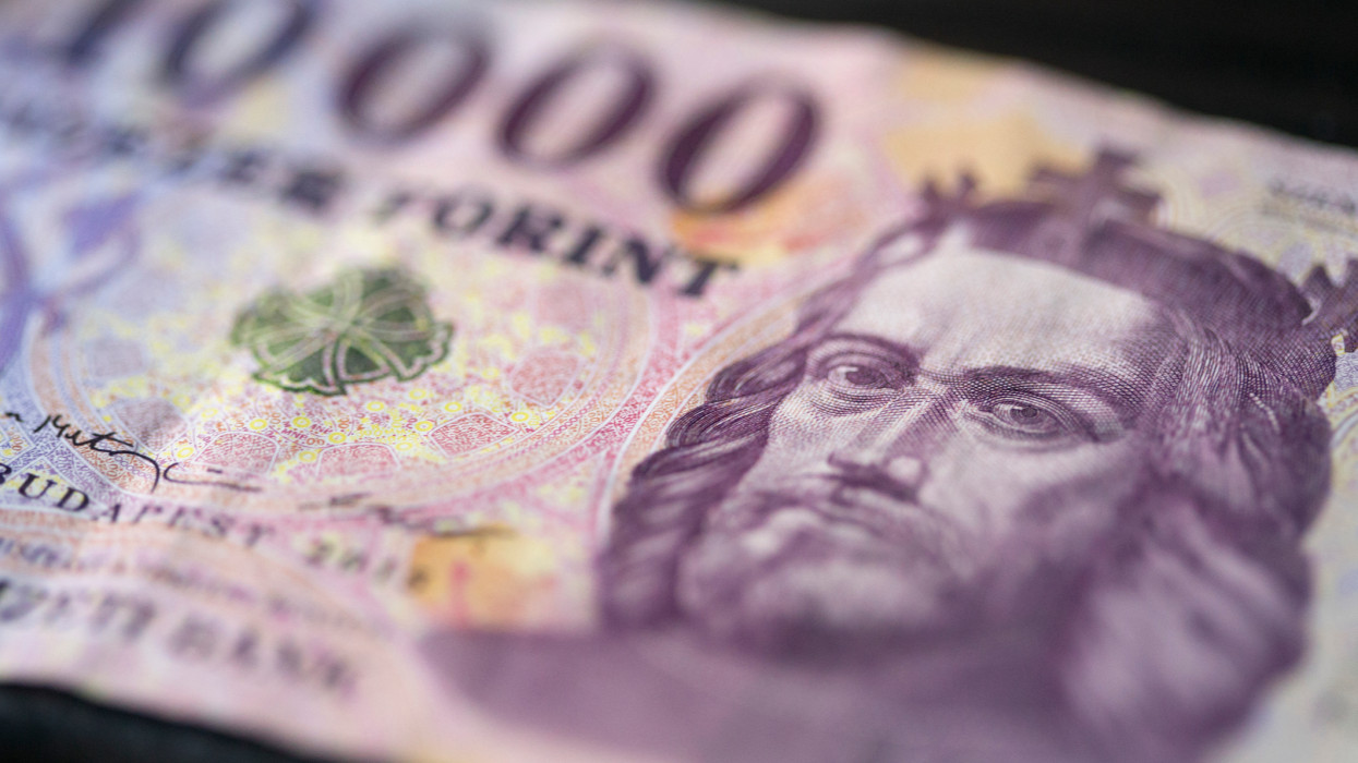 Ten thousand Hungarian Forint banknote close-up.