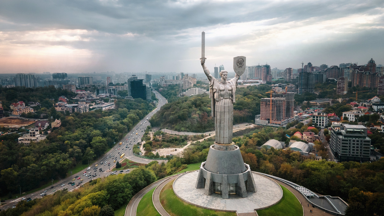 Motherland is a monumental sculpture in Kiev on the right bank of the Dnieper. Located on the territory of the Museum of the History of Ukraine in World War II
